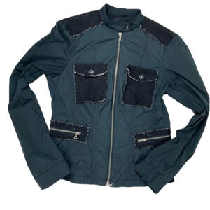 𝅺Marc Aurel Water Resistant Navy Blue Zippered Jacket size 36